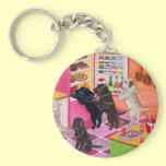 Labradors in the Kitchen Painting keychains