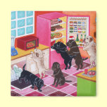 Labradors in the Kitchen Painting magnets