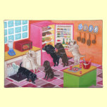 Labradors in the Kitchen Painting placemats