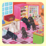 Labradors in the kitchen stickers