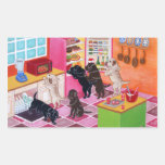 Labradors in the kitchen stickers