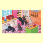 Labradors in the kitchen stickers