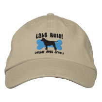 Labs Rule Embroidered Hat embroidered hats by MenagerieMayhem Labs Rule Embroidered Hat embroidered hats