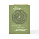 Labyrinth 12 Step Recovery Anniversary Card