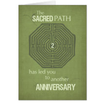 Labyrinth 12 Step Recovery Anniversary Card