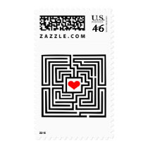 Labyrinth - Heart Postage Stamps