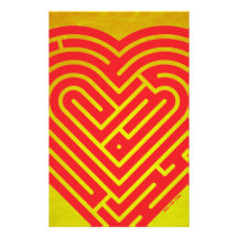 Labyrinth Heart Stationery Paper