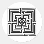 Labyrinth - Peace Round Sticker