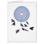 Labyrinth with Butterflies Greeting Card
