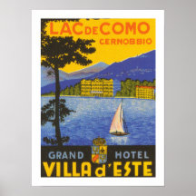 Lac de Como (blanco) Impresiones