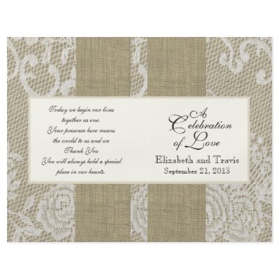 Lace and Burlap Look Program Flyer Design