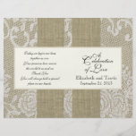 Lace and Burlap Look Program Flyer Design