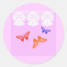 Lace and Butterflies Sticker