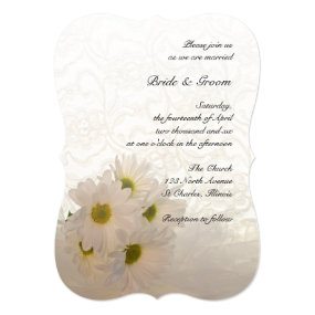 Lace and Daisies Wedding Invitation