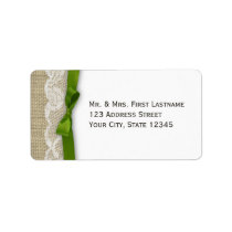 Lace and Ribbon Green labels