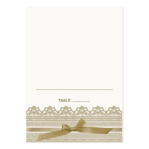 Lace and Ribbon Place cards Business Card Template