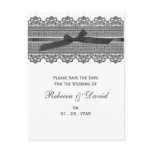 Lace and Ribbon SAVE THE DATE postcards