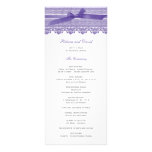 Lace and Ribbon wedding programs Rack Cards