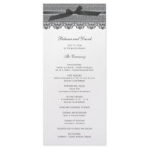 Lace and Ribbon wedding programs Customized Rack Card