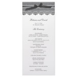 Lace and Ribbon wedding programs Customized Rack Card