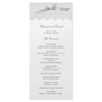 Lace and Ribbon wedding programs Rack Card