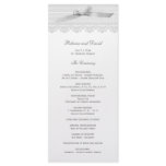 Lace and Ribbon wedding programs Rack Card