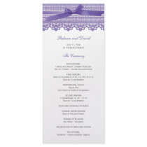 Lace and Ribbon wedding programs Rack Cards