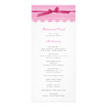 Lace and Ribbon wedding programs Rack Card Template