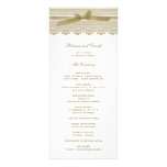 Lace and Ribbon wedding programs Customized Rack Card