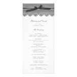 Lace and Ribbon wedding programs Customized Rack Card