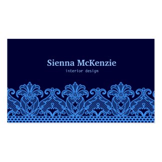 Lace (Blue) Business Card Templates