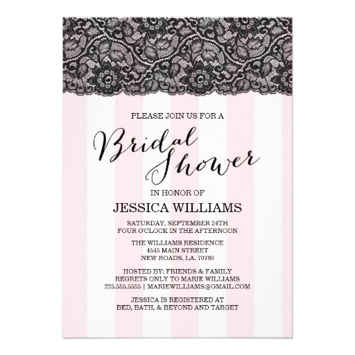 Lace Bridal Shower Invitation