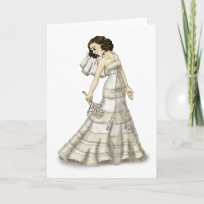 Lace Bride Greeting Card