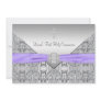 Lace Cross Girls Purple First Communion Invitations