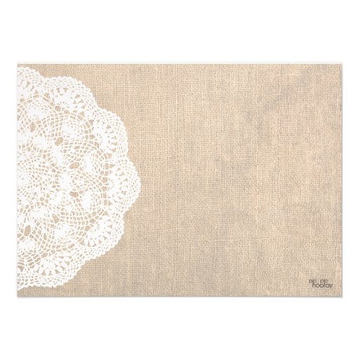 Lace Doily & Burlap 50th Birthday Party Invite