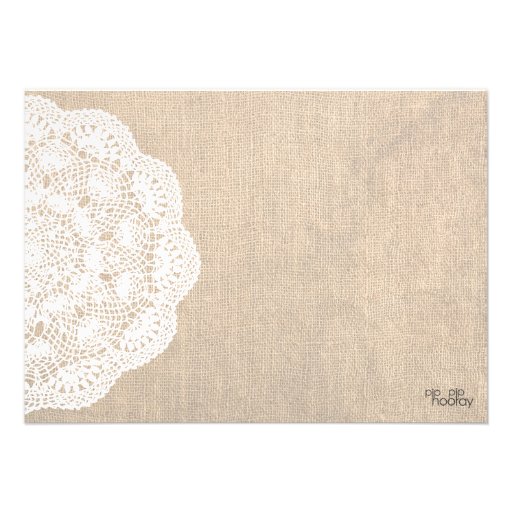 Lace Doily & Burlap Bridal Shower Party Invite