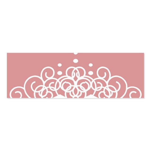 Lace Doily Wedding Website Card in Blush Business Card Templates (back side)