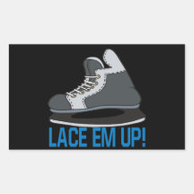 Lace Em Up Rectangle Stickers