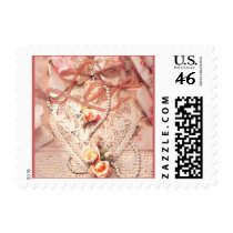 LACE HEART & PEARLS by SHARON SHARPE postage by sharonsharpe LACE HEART & PEARLS by SHARON SHARPE postage