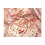 LACE HEART & PEARLS by SHARON SHARPE postcards