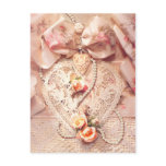 LACE HEART, ROSES & PEARLS by SHARON SHARPE Post Card