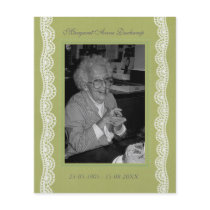 Lace In Memoriam Remembrance Death Notice Personalized Flyer
