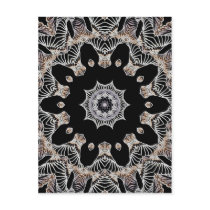 Lace Kaleidocope Flower postcards