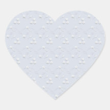 Lace Lt Blue & White Heart Stickers