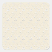 Lace Lt Yellow & White Square Sticker