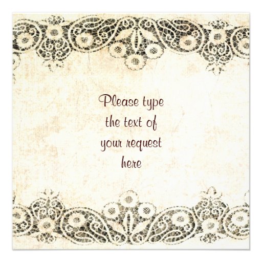 lace on burlap Will you be my bridesmaid Personalized Invitations