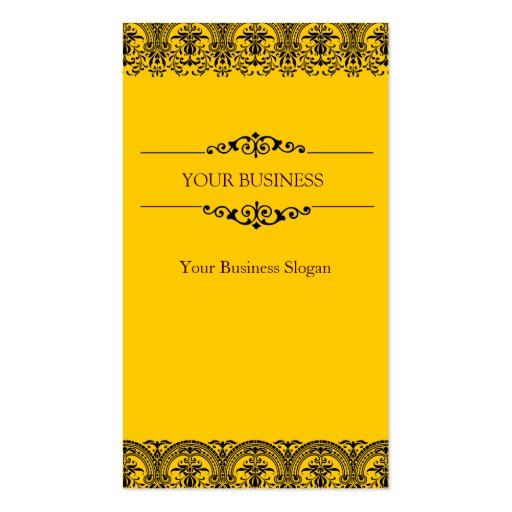 Lace Ornate Damask Business Card Design (front side)