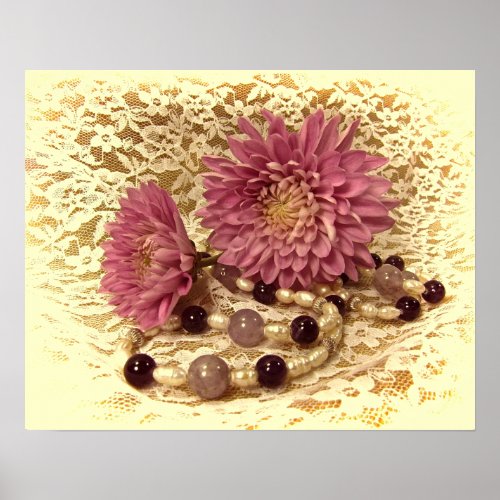 Lace, Pearls and Mums zazzle_print