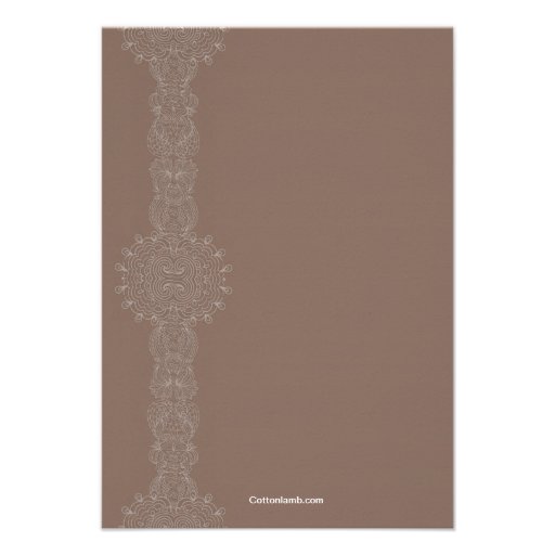 Lace Pillar Thank You Note Invites