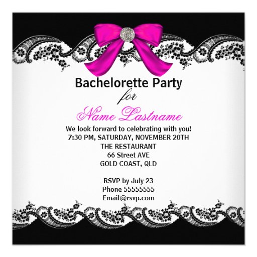 Lace Pink Corset Champagne Bachelorette Birthday Personalized Invitations